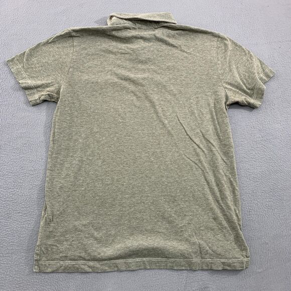 Billy Reid Polo Shirt Mens Large Green Pocket Cotton Blend Soft Casual Made Peru - Picture 9 of 12